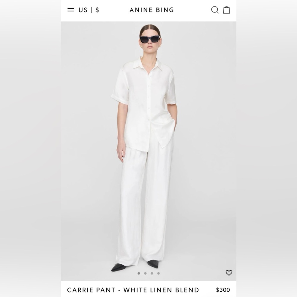 Anine Bing SET: Carrie Pant & Bruni Shirt